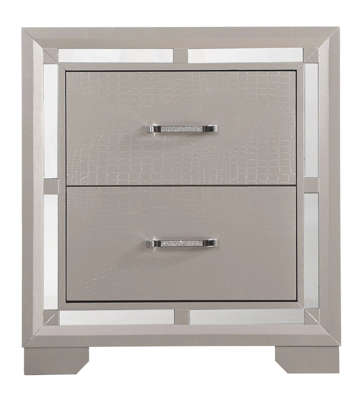 Alana - Nightstand - Silver Champagne - Furniture Home Direct