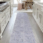 Maval - 2'6'' X 10' Washable Runner Rug - Blue / Cream - Furniture Home Direct