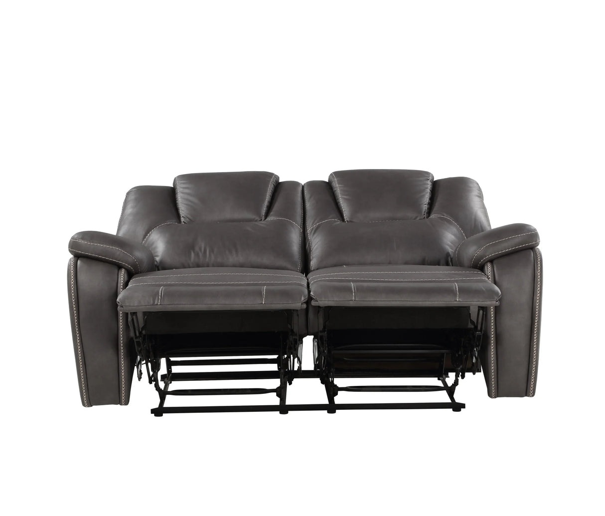 Katrine - 3 Piece Reclining Living Room Set - Charcoal - Furniture Home Direct