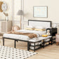 Platform Bed With 2 Tier Storage Shelves, Storage Cabinet - Furniture Home Direct