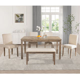 Modern Dining Table Set With Upholstered Chairs For Dining Room - Furniture Home Direct