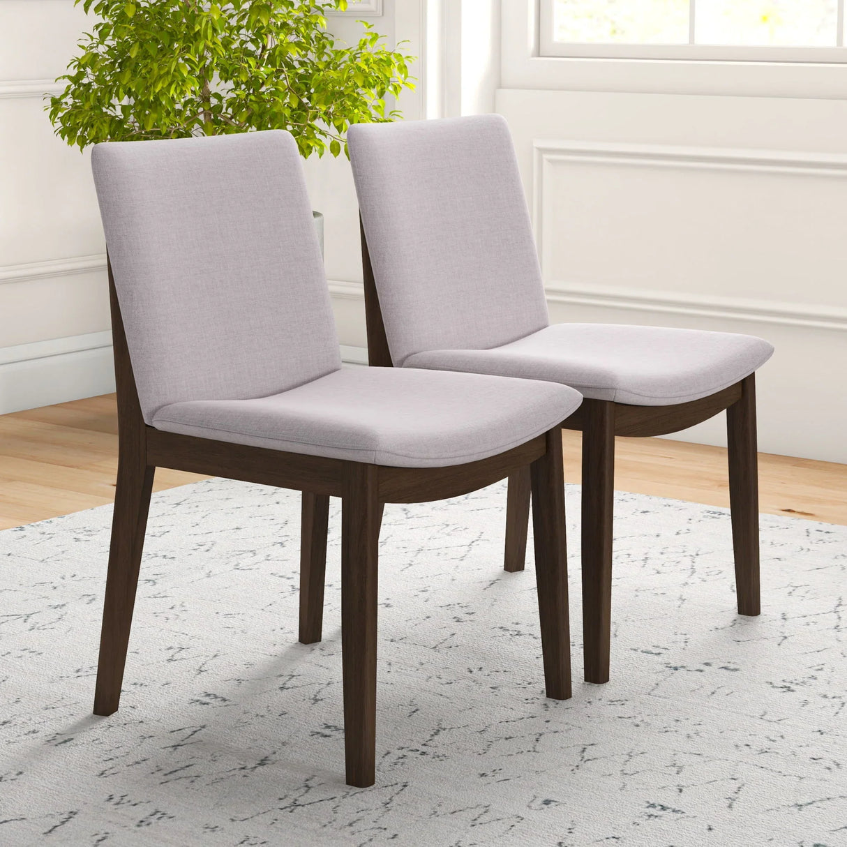 Laura - Mid-Century Modern Solid Wood Dining Chair (Set of 2) - Furniture Home Direct