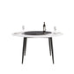 Modern Artificial Stone Round Dining Table, Can Accommodate 6 People Artificial Stone Turntable - Furniture Home Direct