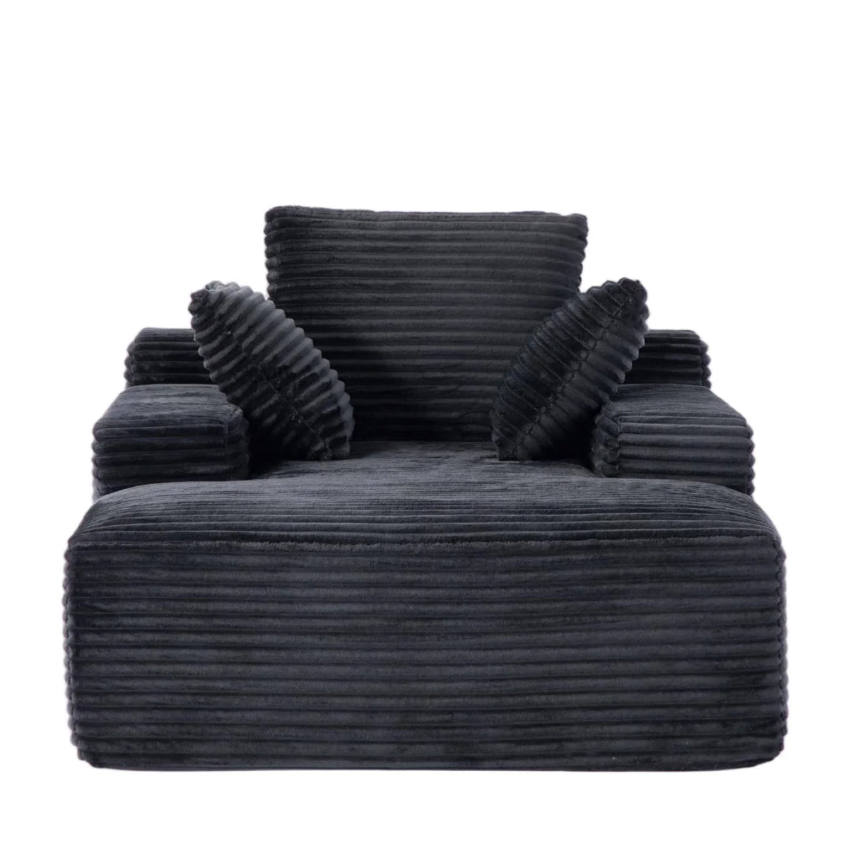 Oversized Chaise Lounge Chair Cozy Cloud Couch With 3 Throw Pillows And Wide Armrest - Furniture Home Direct