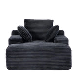 Oversized Chaise Lounge Chair Cozy Cloud Couch With 3 Throw Pillows And Wide Armrest - Furniture Home Direct