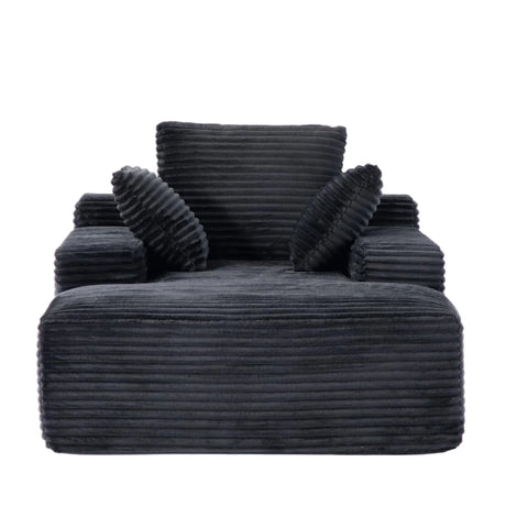 Oversized Chaise Lounge Chair Cozy Cloud Couch With 3 Throw Pillows And Wide Armrest - Furniture Home Direct
