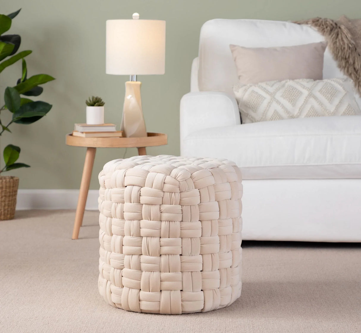 Braided - Versatile Round Ottoman - Furniture Home Direct