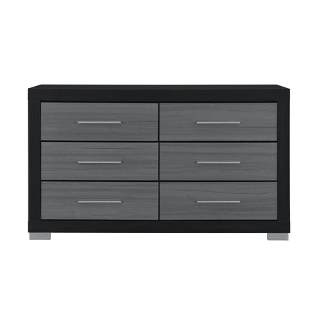 Elsa - 2 Toned And Dresser With Bar Handle And Construction - Furniture Home Direct