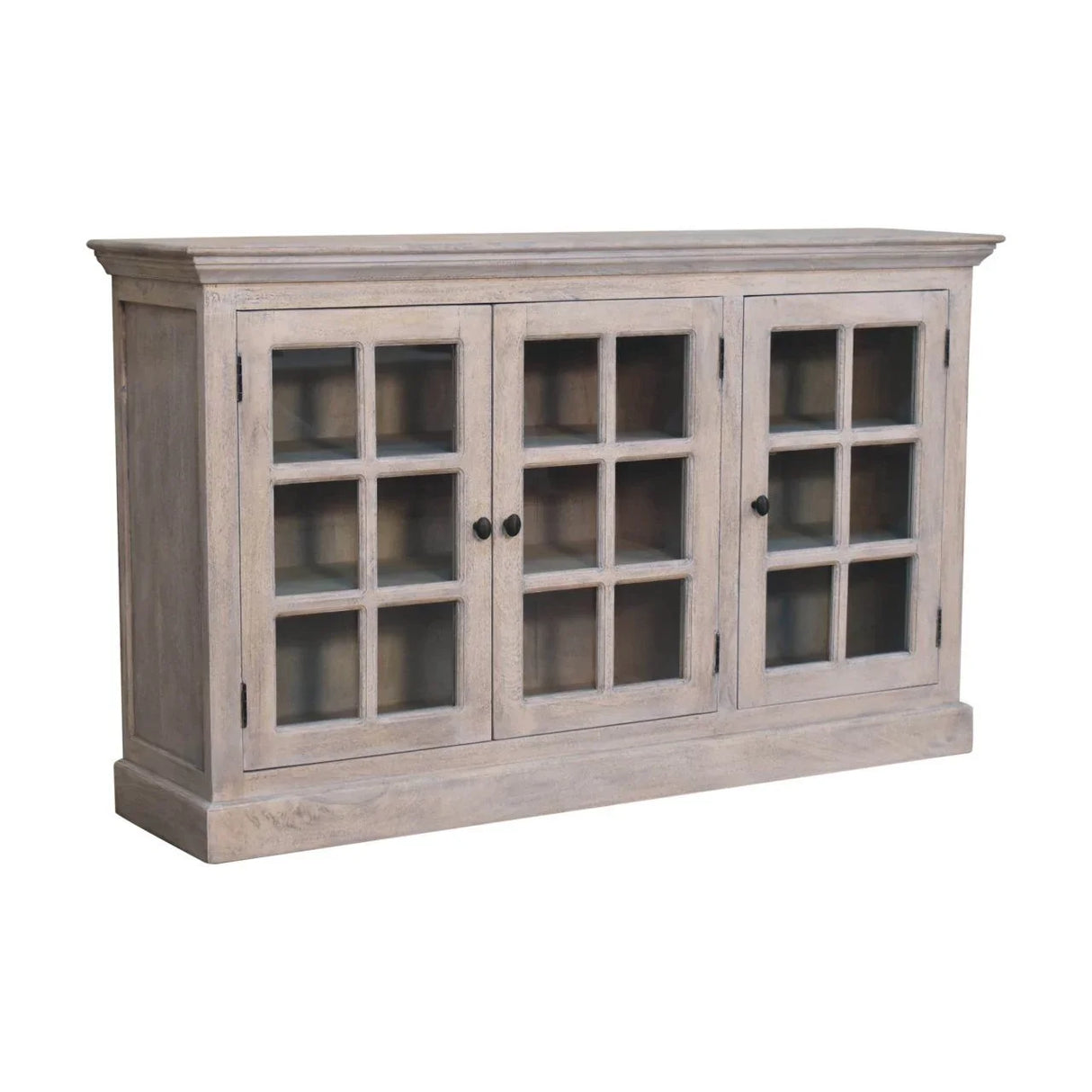 Triple Glazed Cabinet - Gray - Furniture Home Direct