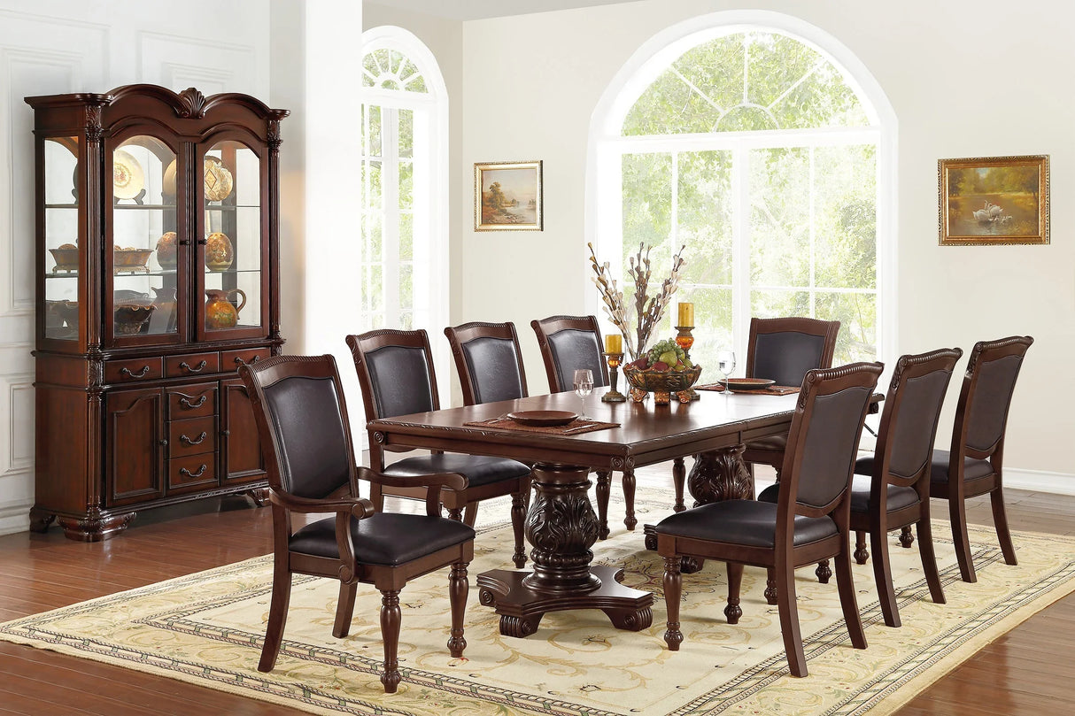 9 Pc Majestic Dining Room Set With Leaf, 2 Arm Chairs And 6 Side Chairs - Furniture Home Direct
