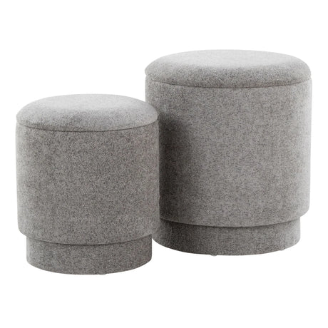 Marla - Upholste Contemporary Ottoman Set - Furniture Home Direct