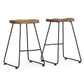 Amberly - Rustic Saddle Bar Stool (Set of 2) - Furniture Home Direct