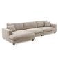 Oversized Sectional L Shaped Cloud Couch With USB Charging Port Cup Holder Deep And Wide Seat Sofa With Chaise Comfy - Furniture Home Direct