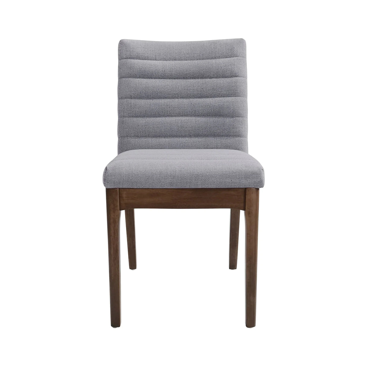 Mid Century Modern Dining Chair (Set of 2) With Channel Stitching - Dark Gray