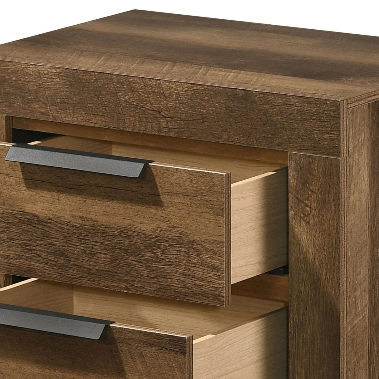 Morales - Rustic Nightstand - Oak - Furniture Home Direct
