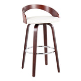 Grotto - Mid Century Elegant Design Modern Barstool With Swivel (Set of 2) - Furniture Home Direct