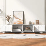 Modern TV Stand For TVs Up To 80", 2 Drawers And Cabinet - Furniture Home Direct