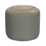 Serena - Handcrafted Round Braided Pouf - Furniture Home Direct
