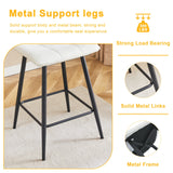 Counter Height Bar Stools Upholstered PU Leather White - Furniture Home Direct