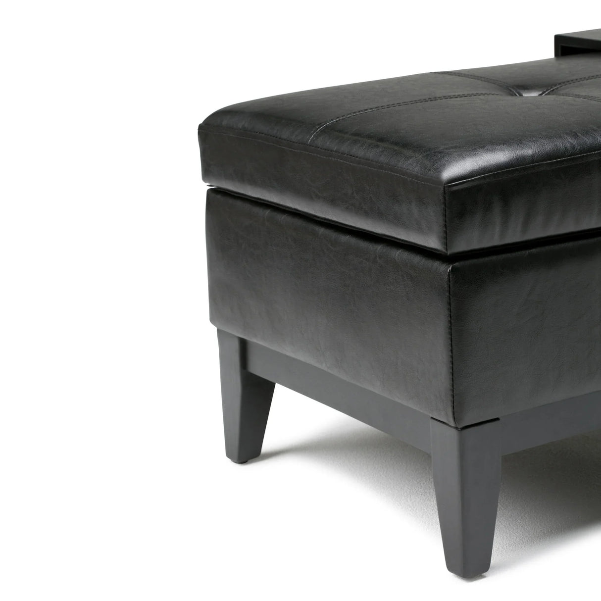 Oregon - Contemporary Storage Ottoman Bench With Tray - Furniture Home Direct