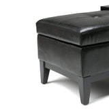 Oregon - Contemporary Storage Ottoman Bench With Tray - Furniture Home Direct