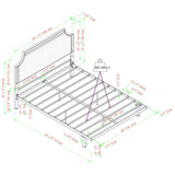 Bed Traditional Upholstered Metal - Furniture Home Direct