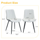 Modern Minimalist Dining Chair Set, Extended Seat Cushion - Furniture Home Direct