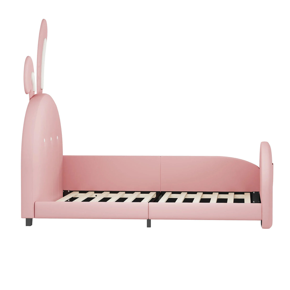 Upholstered Rabbit-Shape Princess Bed With Headboard And Footboard - Furniture Home Direct