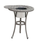 21" Cast Aluminum Round Table With Ice Bucket - Furniture Home Direct