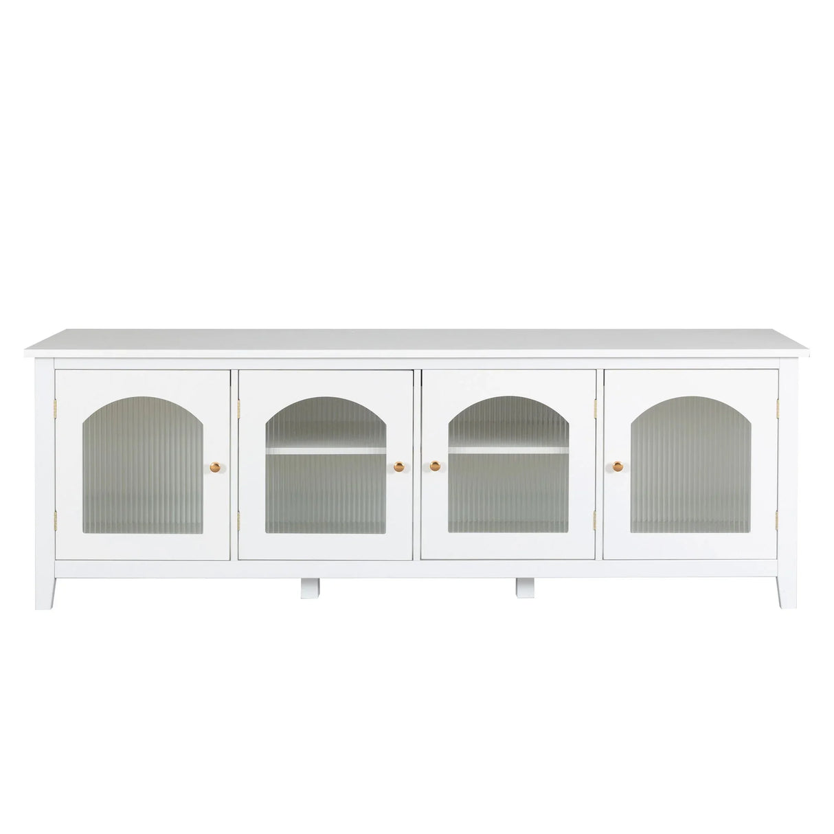 StylishTVcabinet Entertainment CenterTV Stand, TVconsoletable, Media Console, Solidwood Frame, Changhong Glass Door, Metal Handle - Furniture Home Direct