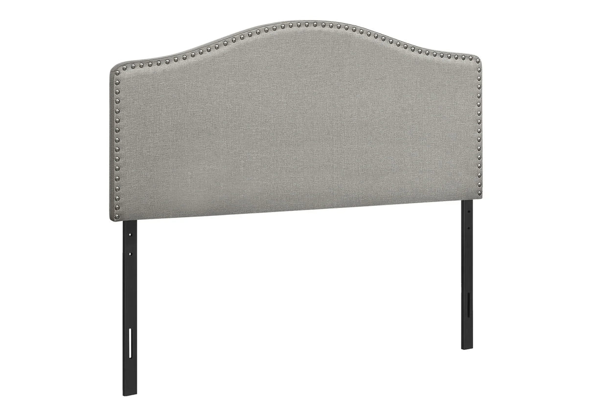 Full Size, Bed Headboard Only Upholstered, Transitional - Gray - Furniture Home Direct