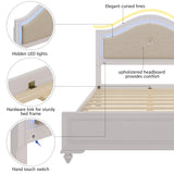 3 Piece Bedroom Set Full Size (Upholstered Headboard and 2 Nightstands) - Furniture Home Direct
