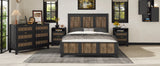 Queen Bed Set With Dresser And Two Nightstands Black - Furniture Home Direct