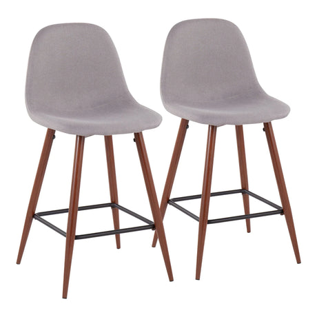 Pebble - Mid Century Modern Counter Stool (Set of 2) - Furniture Home Direct