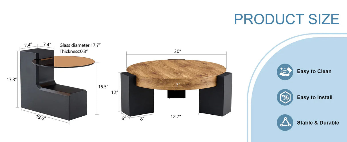 Detachable Double-Decker Coffee Table - Furniture Home Direct