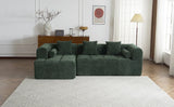 Sectional Sofa Modular Tufted Chenille Upholstery Green - Furniture Home Direct