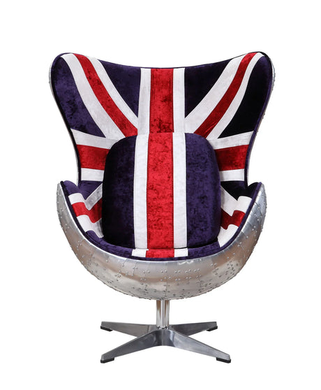 Brancaster - Pattern Accent Chair With Swivel - Multi - Furniture Home Direct