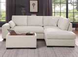 Joshua - 100" Sectional Sofa with Right Facing Chaise and Console Ottoman - Furniture Home Direct