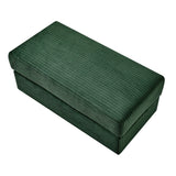 Sofa and Ottoman With Storage, Two USB Ports, Two Cup Holders and Phone Holder - Green - Furniture Home Direct