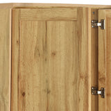 Wardrobe Armoire with Four Doors and Three Drawers Natural - Furniture Home Direct