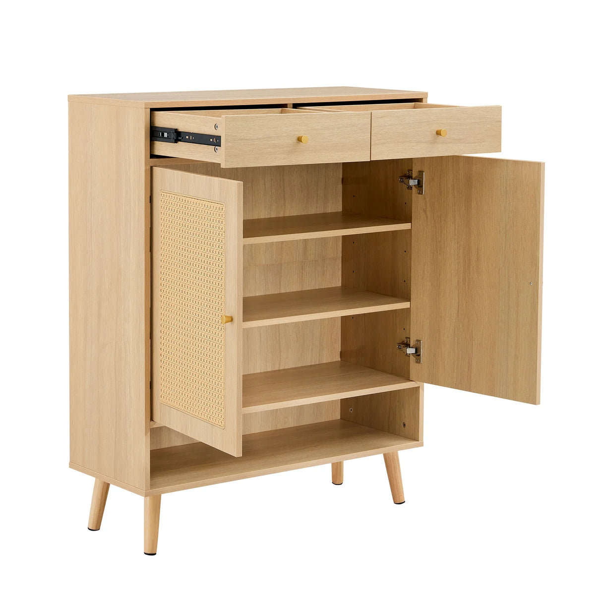 Modern Rattan Shoe Cabinet - Furniture Home Direct