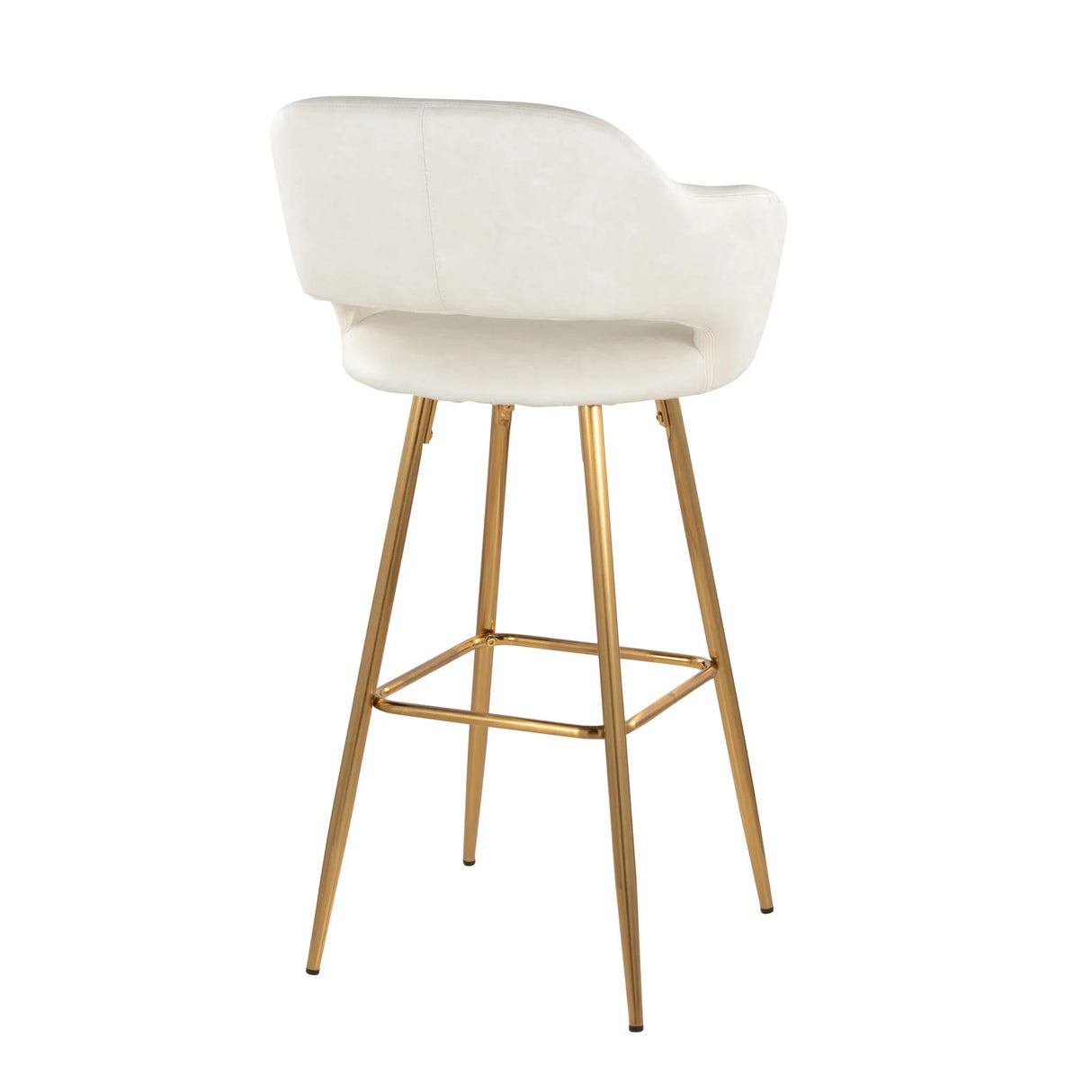 Margarite - Contemporary Fixed Height Barstool With Footrest (Set of 2) With Square - Furniture Home Direct