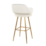 Margarite - Contemporary Fixed Height Barstool With Footrest (Set of 2) With Square - Furniture Home Direct
