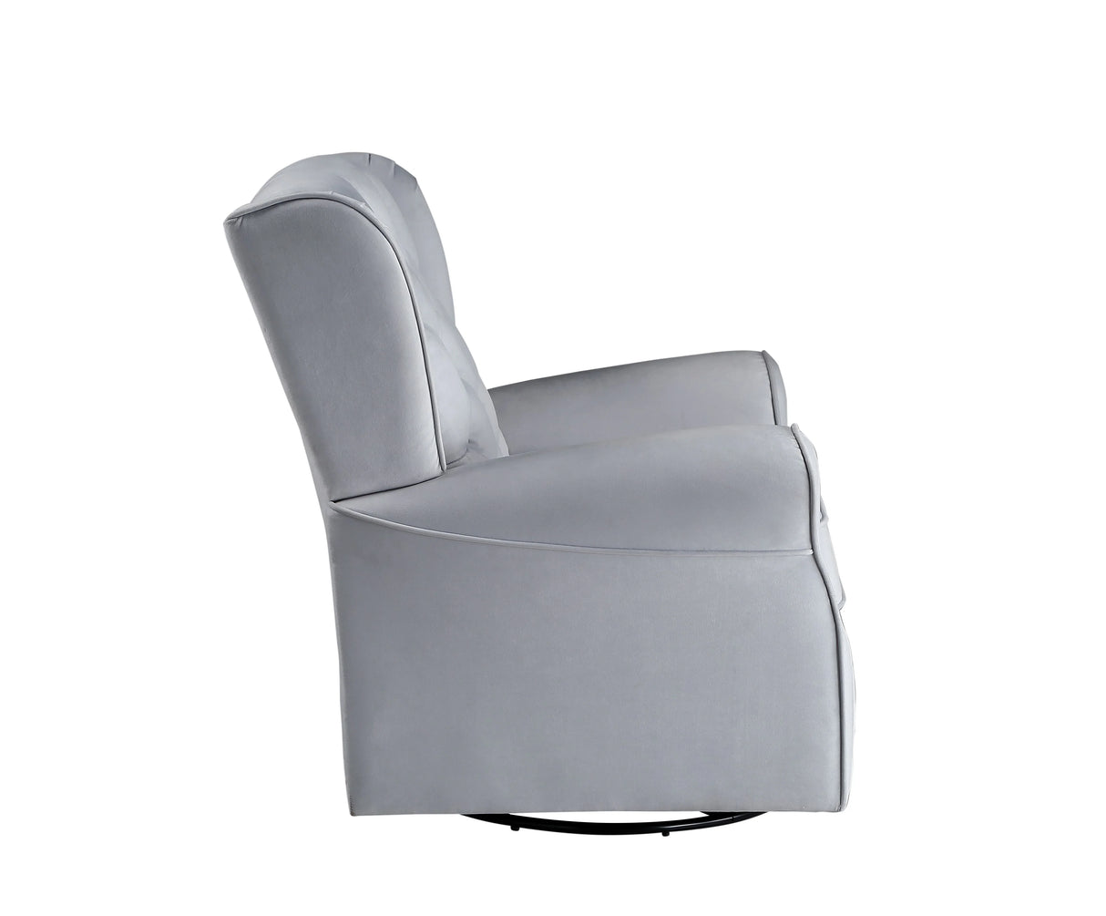 Zeger - Glider Chair With Swivel - Gray - Furniture Home Direct