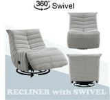 Talmon - Chenille Glider Recliner With Swivel - Furniture Home Direct