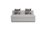 Channel - Armless Loveseat - Off White - Furniture Home Direct
