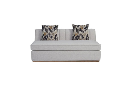 Channel - Armless Loveseat - Off White - Furniture Home Direct