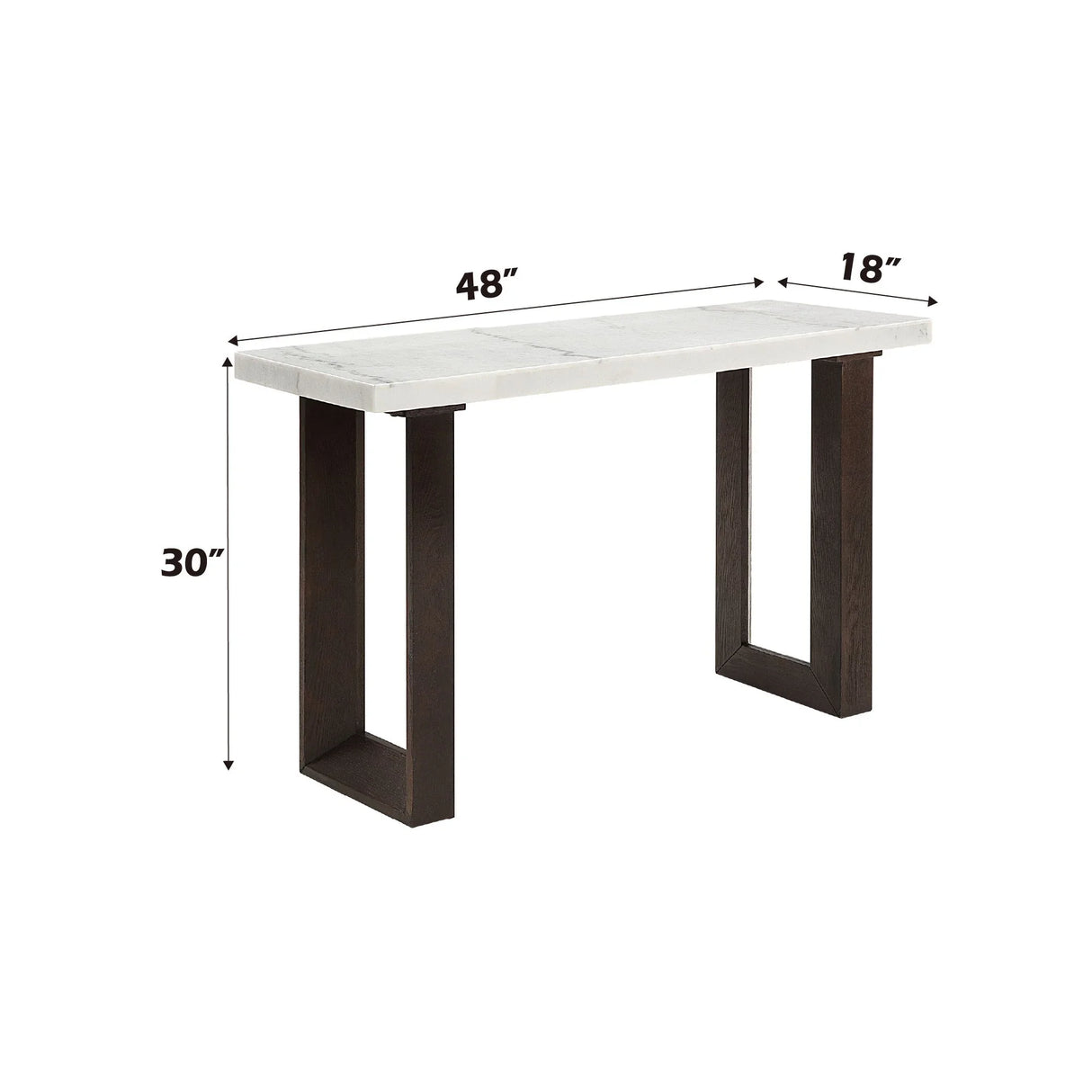 Edwyn - Natural Marble Top End Table - Furniture Home Direct