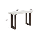 Edwyn - Natural Marble Top End Table - Furniture Home Direct