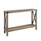 Farmhouse Metal X Table With Lower Shelf - Furniture Home Direct